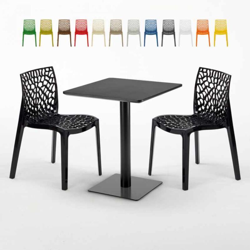 Mesa Cuadrada Negra 60x60 cm con 2 Sillas De Colores Gruvyer Licorice | Color: Negro
Mesa Cuadrada Negra 60x60 cm con 2 Sillas De Colores Gruvyer Licorice | Color: Negro