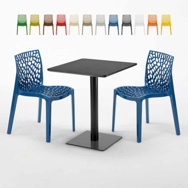 Mesa Cuadrada Negra 60x60 cm con 2 Sillas De Colores Gruvyer Licorice | Color: Azul Marino
Mesa Cuadrada Negra 60x60 cm con 2 Sillas De Colores Gruvyer Licorice | Color: Azul Marino
