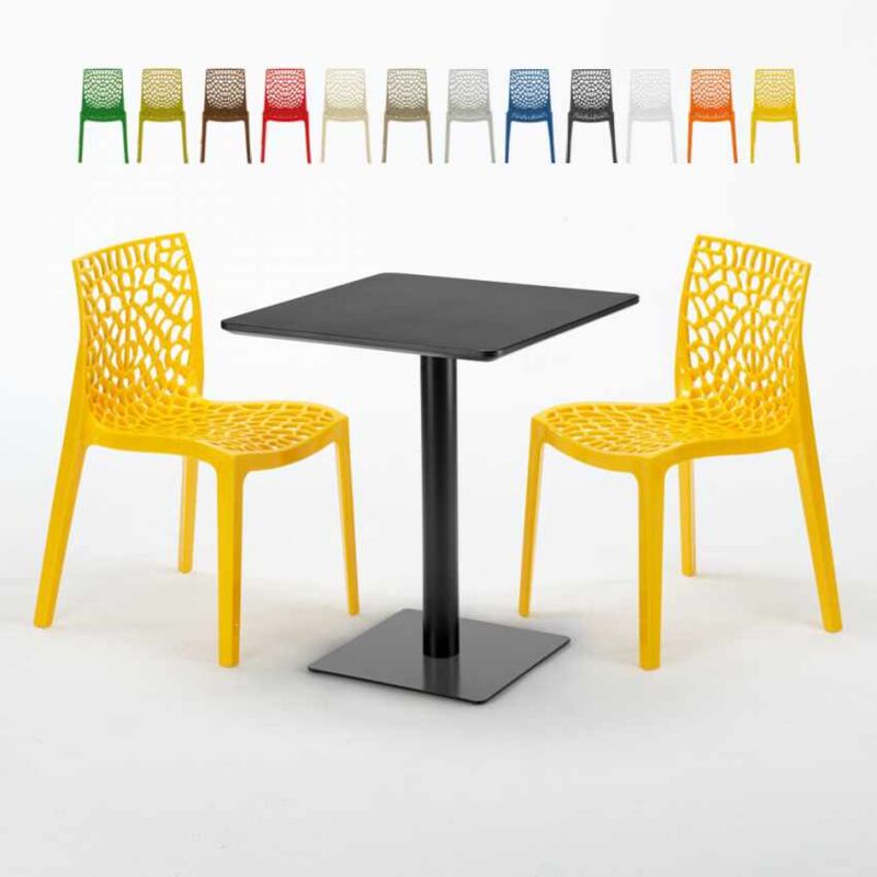 Mesa Cuadrada Negra 60x60 cm con 2 Sillas De Colores Gruvyer Licorice | Color: Amarillo
Mesa Cuadrada Negra 60x60 cm con 2 Sillas De Colores Gruvyer Licorice | Color: Amarillo