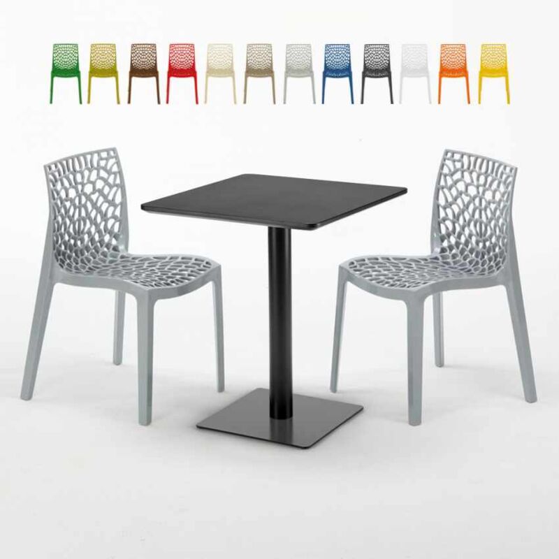 Mesa Cuadrada Negra 60x60 cm con 2 Sillas De Colores Gruvyer Licorice | Color: Gris
Mesa Cuadrada Negra 60x60 cm con 2 Sillas De Colores Gruvyer Licorice | Color: Gris
