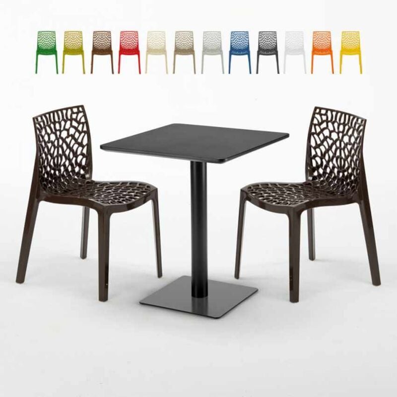 Mesa Cuadrada Negra 60x60 cm con 2 Sillas De Colores Gruvyer Licorice | Color: Marrón
Mesa Cuadrada Negra 60x60 cm con 2 Sillas De Colores Gruvyer Licorice | Color: Marrón
