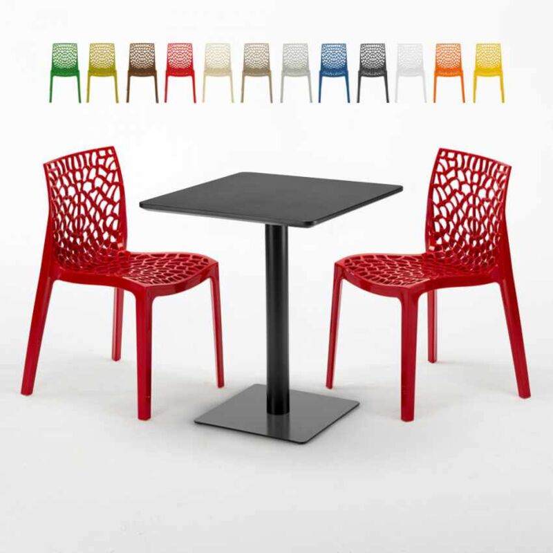 Mesa Cuadrada Negra 60x60 cm con 2 Sillas De Colores Gruvyer Licorice | Color: Rojo
Mesa Cuadrada Negra 60x60 cm con 2 Sillas De Colores Gruvyer Licorice | Color: Rojo