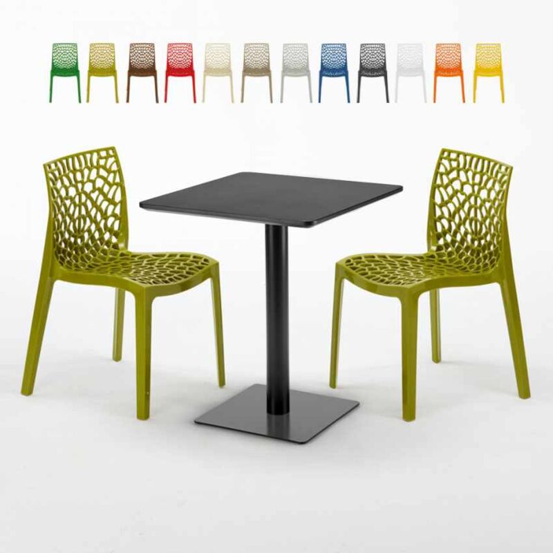 Mesa Cuadrada Negra 60x60 cm con 2 Sillas De Colores Gruvyer Licorice | Color: Verde oscuro
Mesa Cuadrada Negra 60x60 cm con 2 Sillas De Colores Gruvyer Licorice | Color: Verde oscuro
