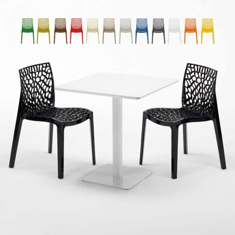 Mesa Cuadrada Blanca 70x70 cm y 2 Sillas De Colores Gruvyer Meringue | Color: Negro
Mesa Cuadrada Blanca 70x70 cm y 2 Sillas De Colores Gruvyer Meringue | Color: Negro