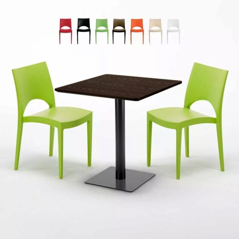 Mesa Cuadrada 70x70 cm Efecto Madera y 2 Sillas De Colores Paris Melon | Color: Verde
Mesa Cuadrada 70x70 cm Efecto Madera y 2 Sillas De Colores Paris Melon | Color: Verde
