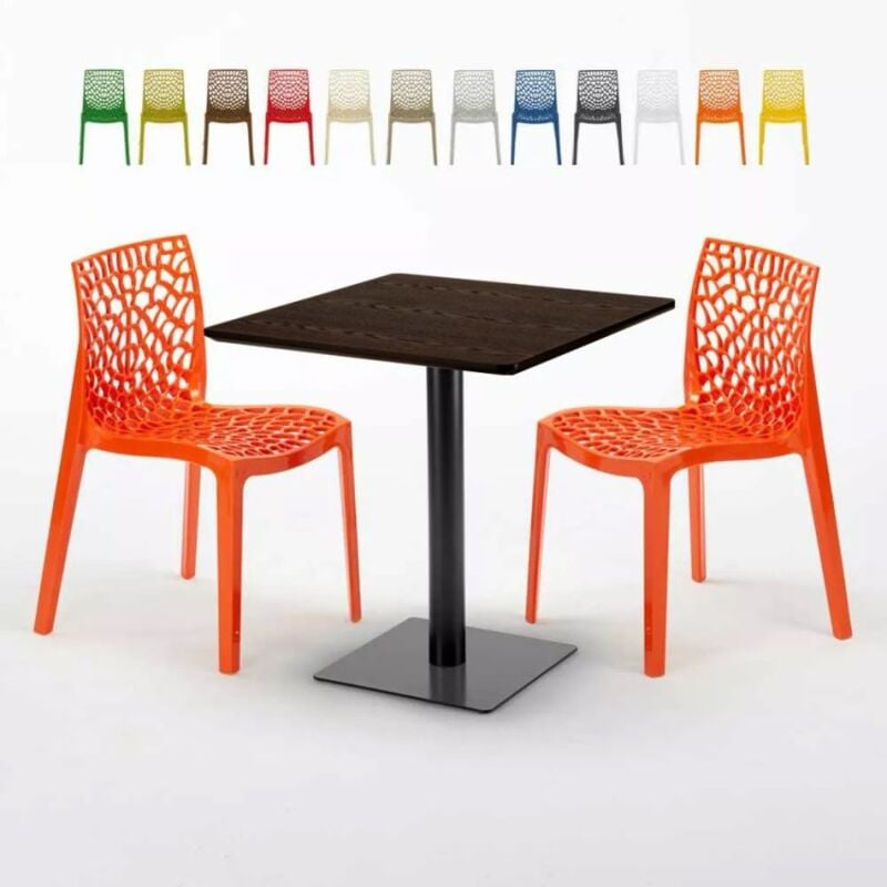 Mesa Cuadrada 70x70 cm Efecto Madera y 2 Sillas De Colores Gruvyer Melon | Color: Naranja
Mesa Cuadrada 70x70 cm Efecto Madera y 2 Sillas De Colores Gruvyer Melon | Color: Naranja