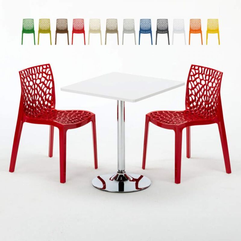 Mesa Cuadrada Blanca 70x70 cm con Base de Acero y 2 Sillas De Colores Gruvyer Cocktail | Color: Rojo
Mesa Cuadrada Blanca 70x70 cm con Base de Acero y 2 Sillas De Colores Gruvyer Cocktail | Color: Rojo