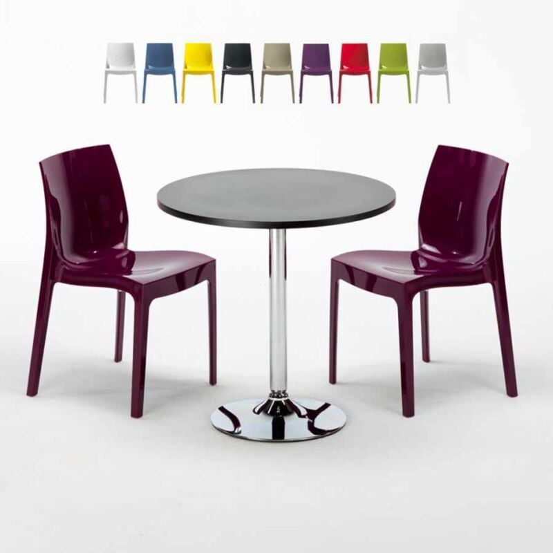 Mesa Redonda Negra 70x70 cm y 2 Sillas De Colores Ice Cosmopolitan | Color: Morado
Mesa Redonda Negra 70x70 cm y 2 Sillas De Colores Ice Cosmopolitan | Color: Morado
