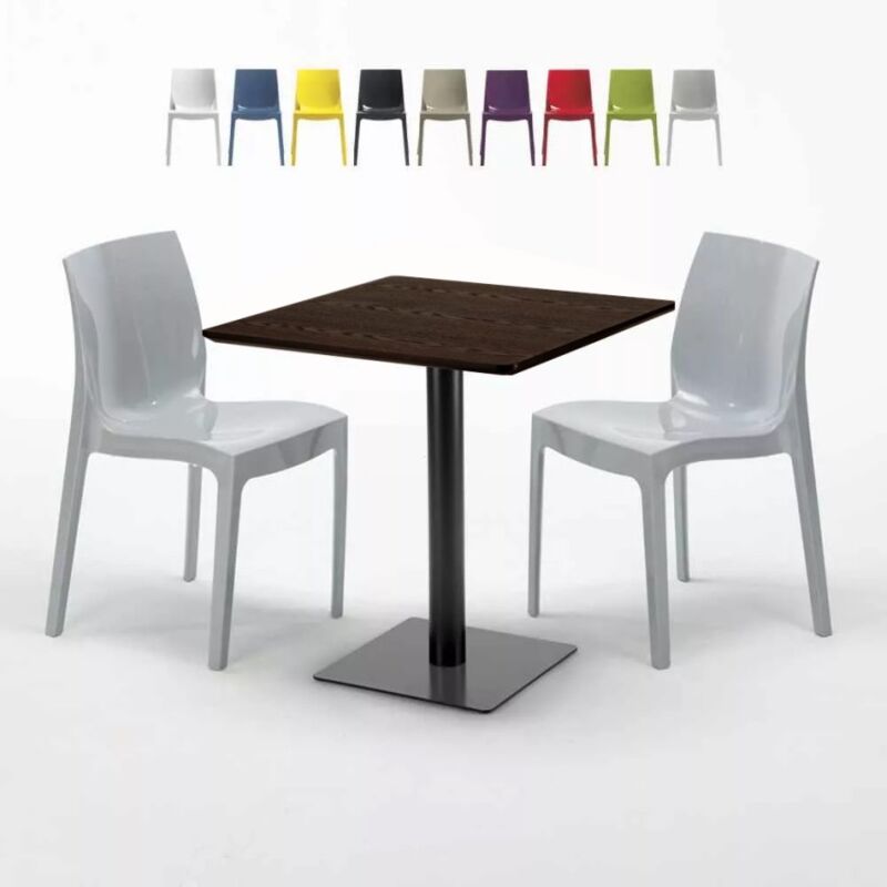 Mesa Cuadrada 60x60 cm Tablero Efecto Madera con 2 Sillas De Colores Ice Kiss | Color: Gris
Mesa Cuadrada 60x60 cm Tablero Efecto Madera con 2 Sillas De Colores Ice Kiss | Color: Gris