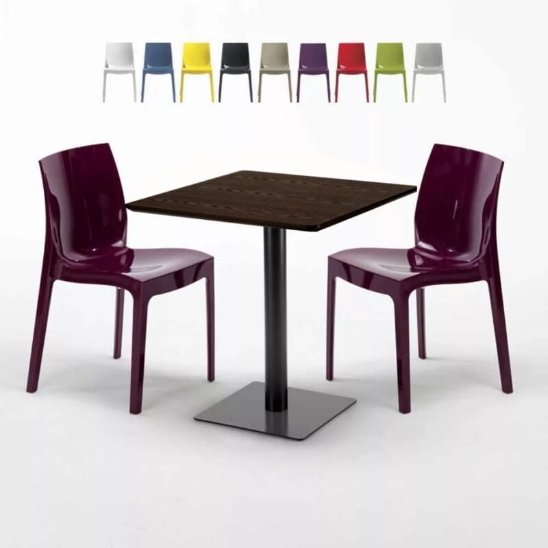 Mesa Cuadrada 60x60 cm Tablero Efecto Madera con 2 Sillas De Colores Ice Kiss | Color: Morado
Mesa Cuadrada 60x60 cm Tablero Efecto Madera con 2 Sillas De Colores Ice Kiss | Color: Morado
