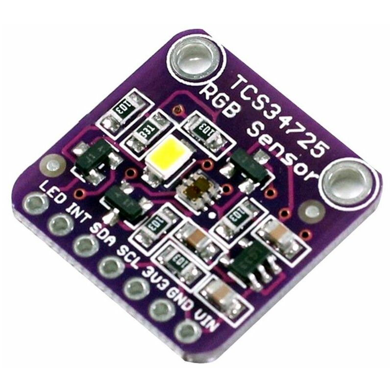 TCS-34725 TCS34725 Módulo de reconocimiento de color del sensor de color de luz RGB Sensor de color RGB con filtro IR y LED blanco para Arduino
TCS-34725 TCS34725 Módulo de reconocimiento de color del sensor de color de luz RGB Sensor de color RGB con filtro IR y LED blanco para Arduino