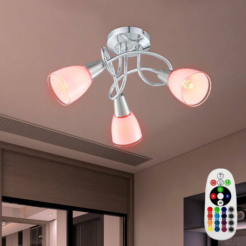 Focos de techo, comedor, cocina, iluminación con mando a distancia en un set que incluye lámparas LED RGB
Focos de techo, comedor, cocina, iluminación con mando a distancia en un set que incluye lámparas LED RGB