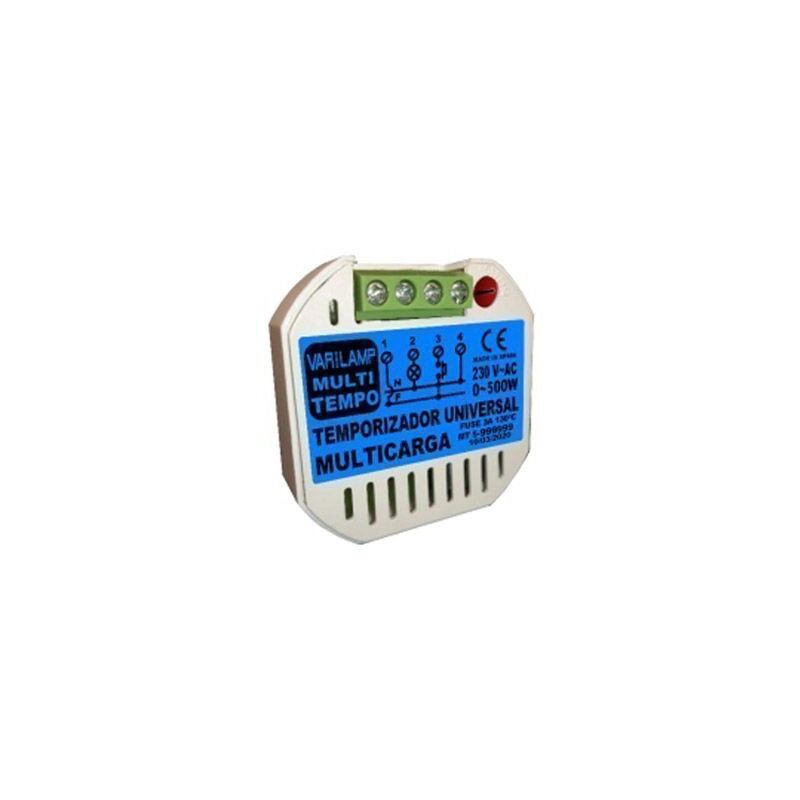 MULTITEMPO 500 temporizador universal a pulsadores o interruptores 500w max valido para led - Varilamp
MULTITEMPO 500 temporizador universal a pulsadores o interruptores 500w max valido para led - Varilamp