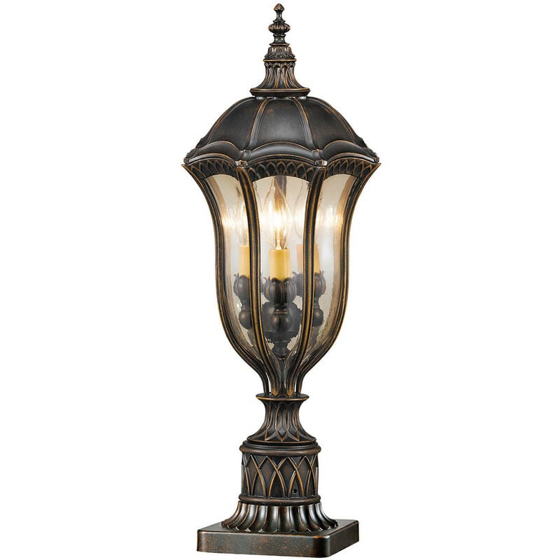 Elstead Baton Rouge - Linterna de pedestal para exteriores de 3 luces en nogal IP44, E14
Elstead Baton Rouge - Linterna de pedestal para exteriores de 3 luces en nogal IP44, E14
