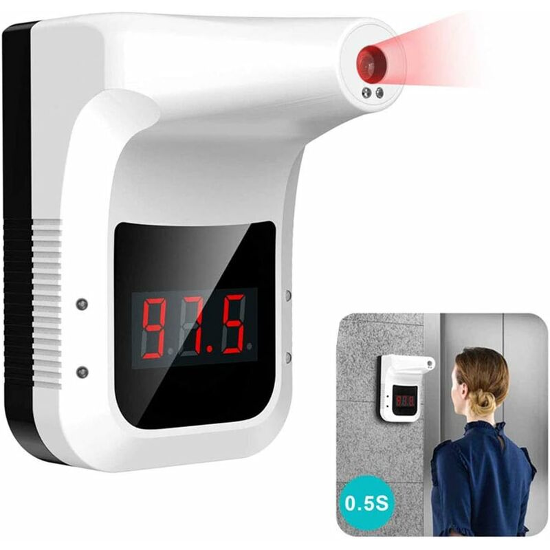 Abcrital - Termómetro infrarrojo Termómetro digital sin contacto K3, Termómetro infrarrojo de pared frontal K3 con pantalla LCD
Abcrital - Termómetro infrarrojo Termómetro digital sin contacto K3, Termómetro infrarrojo de pared frontal K3 con pantalla LCD