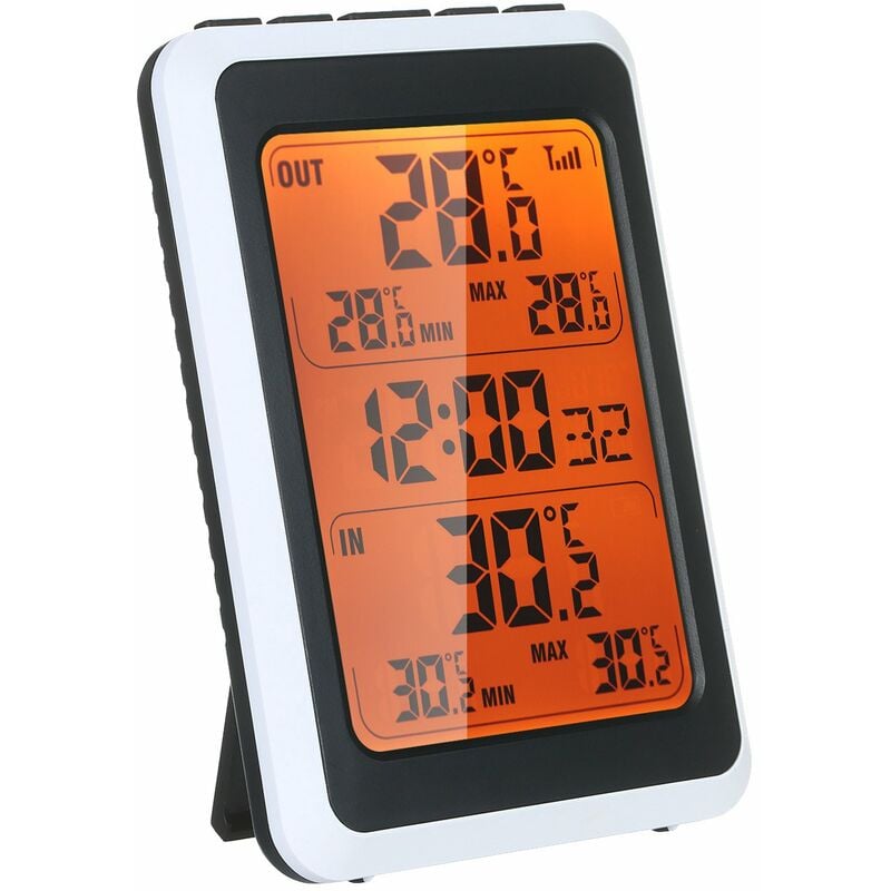 Happyshopping - Termometro inalambrico para interiores y exteriores, hasta 328 pies de distancia, con luz de fondo de reloj despertador
Happyshopping - Termometro inalambrico para interiores y exteriores, hasta 328 pies de distancia, con luz de fondo de reloj despertador