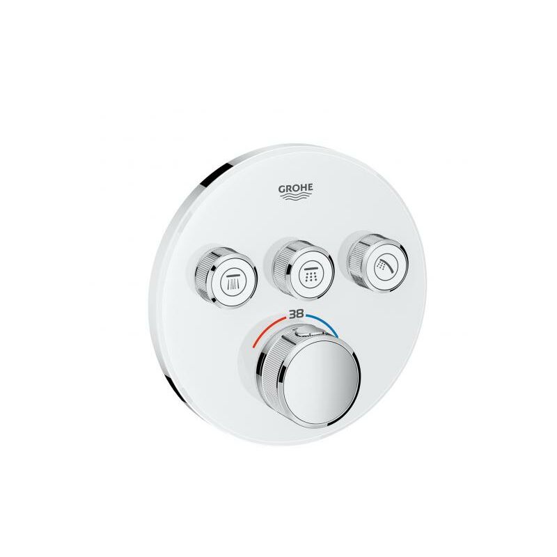 Termostato Grohtherm SmartControl con tres válvulas de cierre, roseta de pared redonda, blanco luna - 29904LS0 - Grohe
Termostato Grohtherm SmartControl con tres válvulas de cierre, roseta de pared redonda, blanco luna - 29904LS0 - Grohe