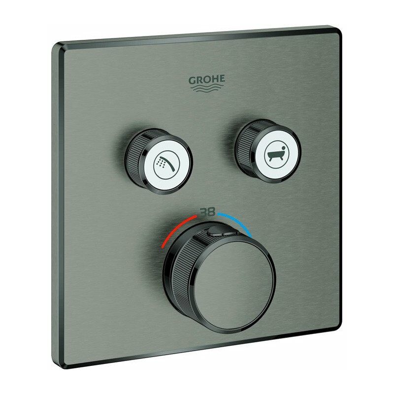 Termostato GROHTHERM SMARTCONTROL angular, 2 válvulas de cierre grafito duro cepillado GROHE
Termostato GROHTHERM SMARTCONTROL angular, 2 válvulas de cierre grafito duro cepillado GROHE