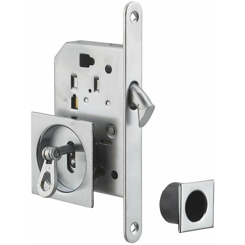 Thirard - Cerradura empotrada con gancho de llave para puerta corredera, cromo satinado, rosetas cuadradas, 1 llave - 1133
Thirard - Cerradura empotrada con gancho de llave para puerta corredera, cromo satinado, rosetas cuadradas, 1 llave - 1133