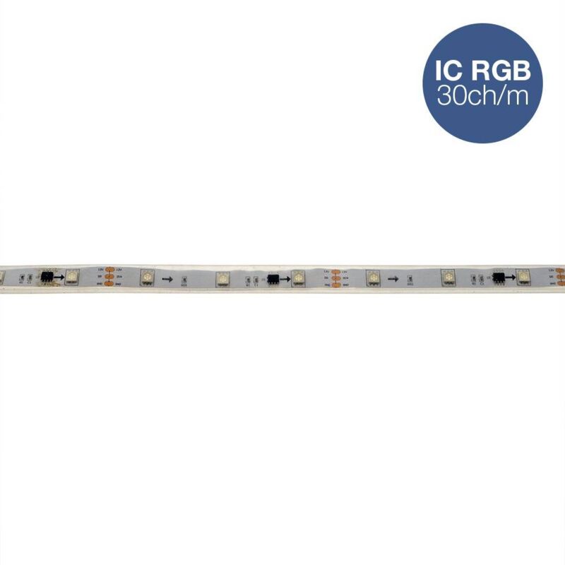 Barcelona Led - Tira de LED digital IC 36W 12V multicolor RGB IP67 (SMD5050 30ch/m) Rollo 5 metros
Barcelona Led - Tira de LED digital IC 36W 12V multicolor RGB IP67 (SMD5050 30ch/m) Rollo 5 metros