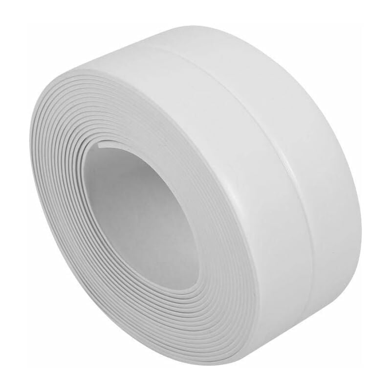 Tira de sellado cinta autoadhesiva para calafatear, fregadero, embellecedor de lavabo, PVC para cocina, baño, blanco, 38mm * 3,2 M - Litzee 
Tira de sellado cinta autoadhesiva para calafatear, fregadero, embellecedor de lavabo, PVC para cocina, baño, blanco, 38mm * 3,2 M - Litzee