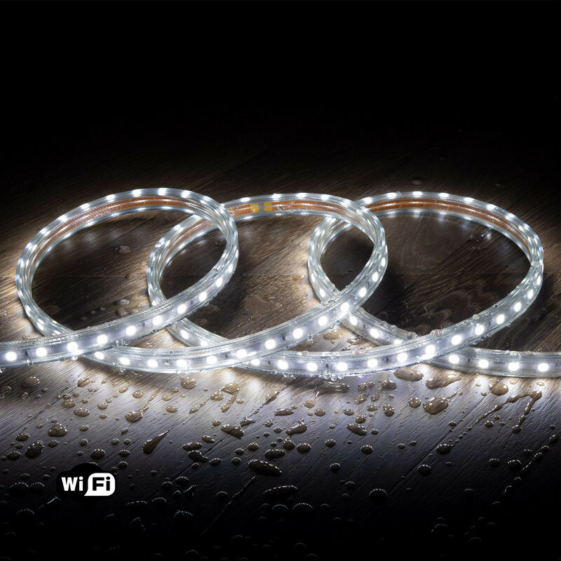 Tira LED Smart WiFi 220V AC 60 LED/m Blanco Frío IP65 a Medida Corte cada 100 cm 4m - 4m
Tira LED Smart WiFi 220V AC 60 LED/m Blanco Frío IP65 a Medida Corte cada 100 cm 4m - 4m