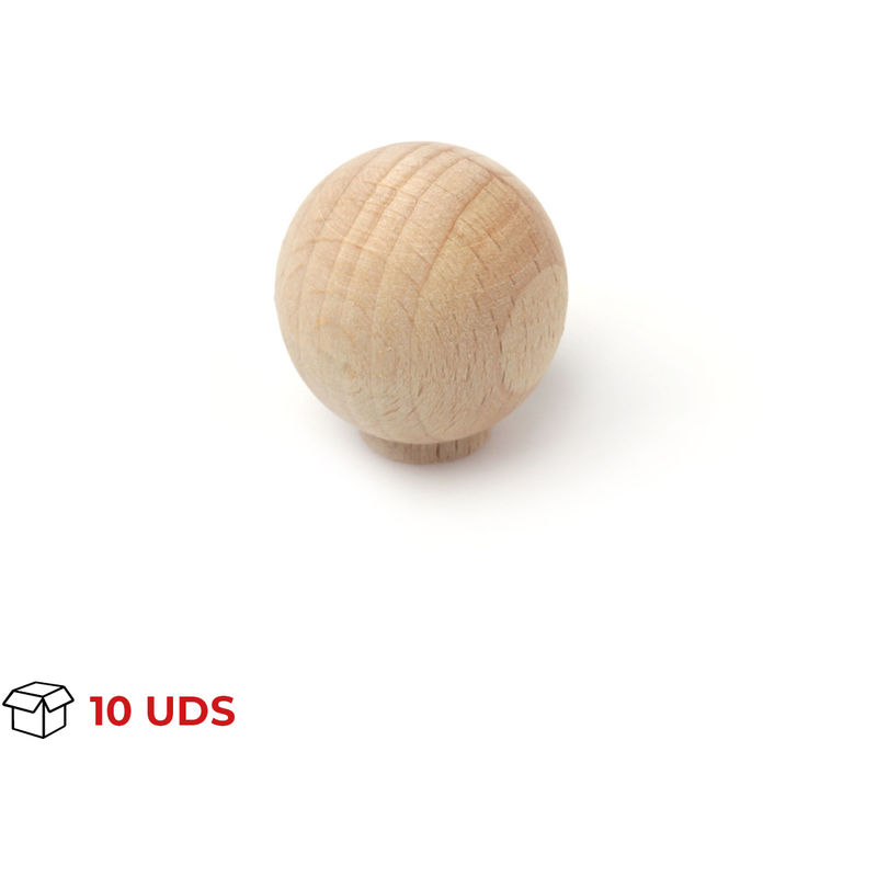 REI - Caja con 10 pomos de estilo clásico madera, fabricado en madera, con acabado haya crudo y 30 mm de diámetro.
REI - Caja con 10 pomos de estilo clásico madera, fabricado en madera, con acabado haya crudo y 30 mm de diámetro.