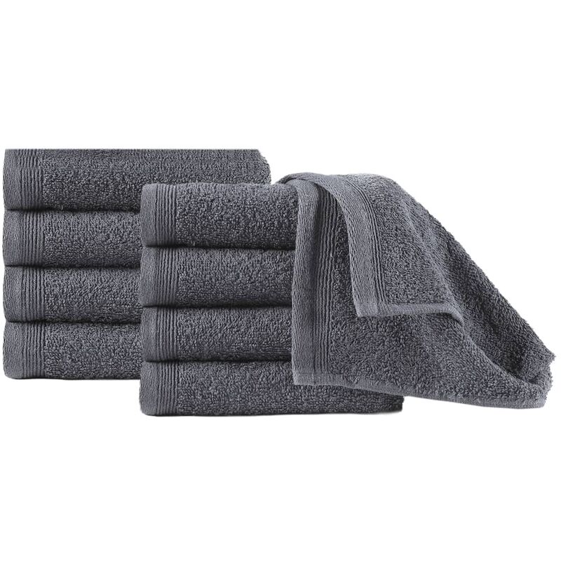 Toallas de Ducha Algodón 450 g/m² 10 Unidades Gris 30x50cm - Antracita - Vidaxl
Toallas de Ducha Algodón 450 g/m² 10 Unidades Gris 30x50cm - Antracita - Vidaxl