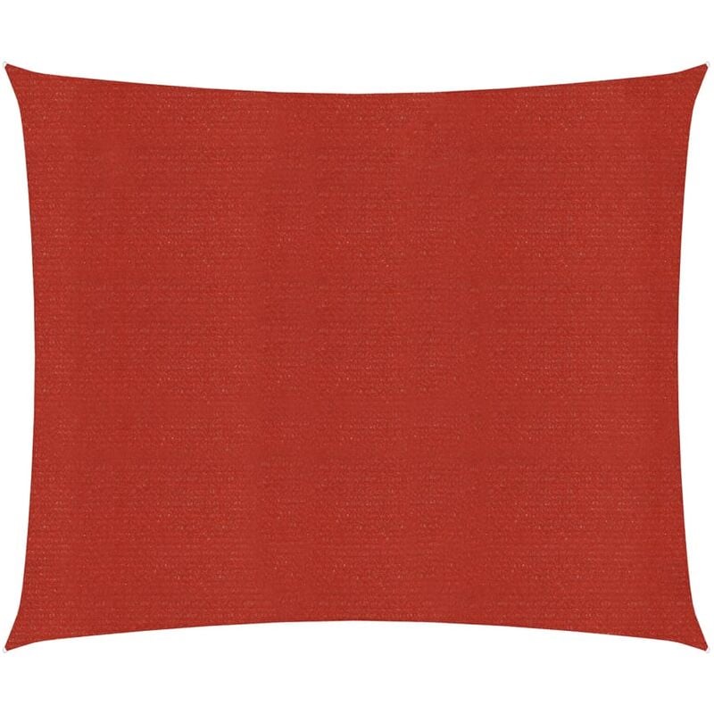 Toldo de vela rojo HDPE 160 g/m² 3x3 m