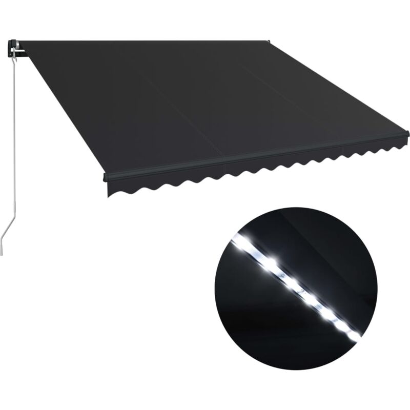 Toldo retráctil manual con LED gris antracita 400x300 cm - Antracita - Vidaxl
Toldo retráctil manual con LED gris antracita 400x300 cm - Antracita - Vidaxl
