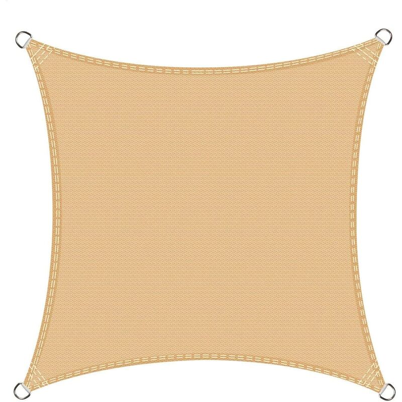 Toldo vela rectangular, 2x2m, impermeable y resistente a los rayos UV, crema
Toldo vela rectangular, 2x2m, impermeable y resistente a los rayos UV, crema