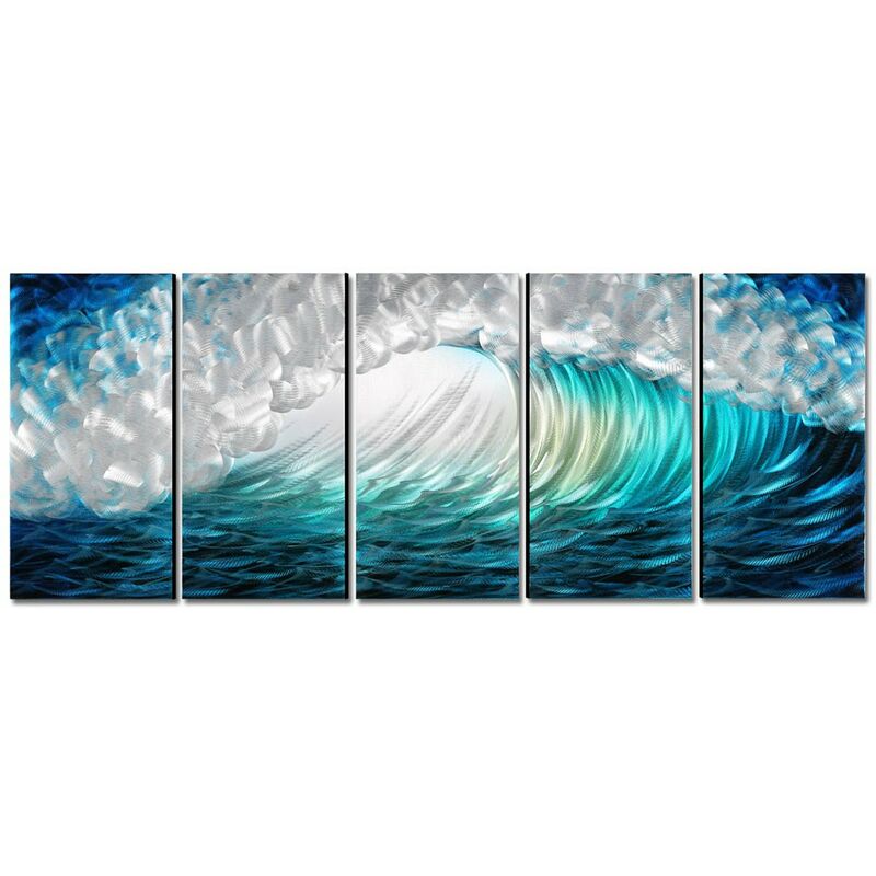Tooarts Waves Pintura moderna Ola Paisaje marino Impresion Arte de la pared Decoracion del hogar 5 Paneles Azul, verde y blanco
Tooarts Waves Pintura moderna Ola Paisaje marino Impresion Arte de la pared Decoracion del hogar 5 Paneles Azul, verde y blanco