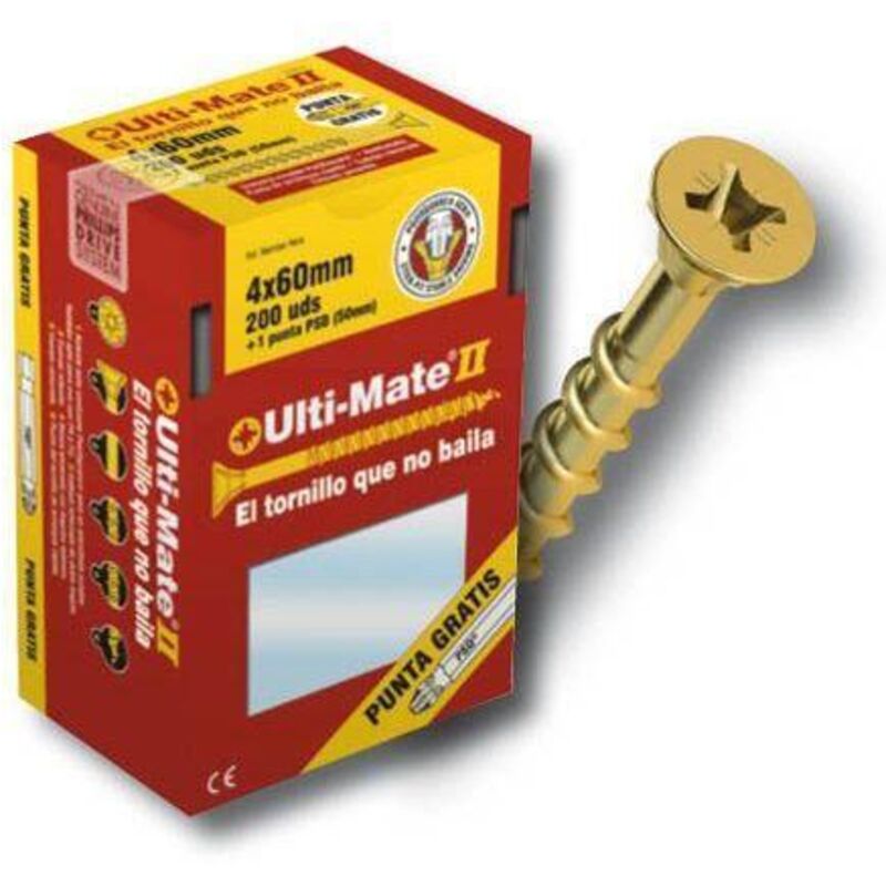 Tornillo de alto rendimiento para MADERA BICROMATADO medidas 3.5x50 mm (caja de 500 uds.) - Ulti-mate Ii
Tornillo de alto rendimiento para MADERA BICROMATADO medidas 3.5x50 mm (caja de 500 uds.) - Ulti-mate Ii