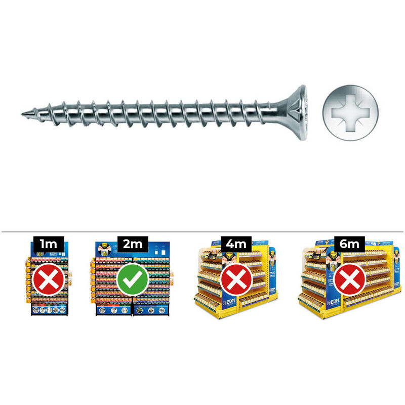 Caja 200un tornillo madera avellanado pozi din/ref vlox 3,5x50 zincado+lubr. - Celo
Caja 200un tornillo madera avellanado pozi din/ref vlox 3,5x50 zincado+lubr. - Celo