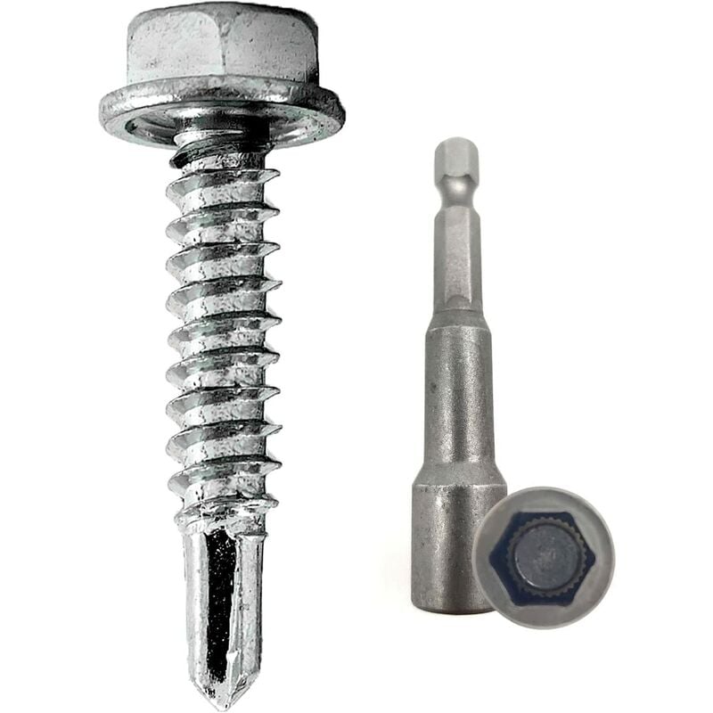 Tornillos autoperforantes de cabeza hexagonal Tornillos autoperforantes para chapa de acero, abrazadera, material de construcción 100 piezas
Tornillos autoperforantes de cabeza hexagonal Tornillos autoperforantes para chapa de acero, abrazadera, material de construcción 100 piezas