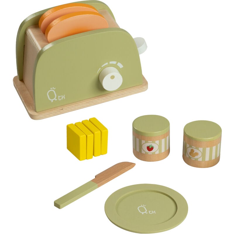 Tostadora de juguete de madera con accesorios de cocina en color verde Little Chef Frankfurt de Teamson Kids, 11 piezas
Tostadora de juguete de madera con accesorios de cocina en color verde Little Chef Frankfurt de Teamson Kids, 11 piezas
