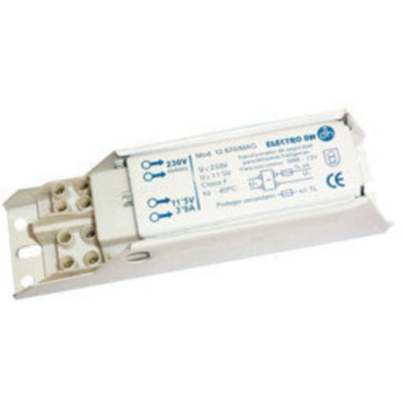 Transformador para bombillas halógenas de 20W a 50W de Electro Dh 12.670/MAG 8430552103744
Transformador para bombillas halógenas de 20W a 50W de Electro Dh 12.670/MAG 8430552103744