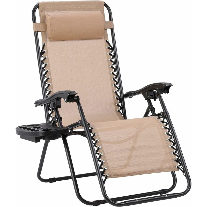 Tumbona Plegable con Soporte para Bebidas y Reposacabezas Ajustable, Silla de Jardín Ergonómica y Transpirable, con Estructura de Acero(Beige)
Tumbona Plegable con Soporte para Bebidas y Reposacabezas Ajustable, Silla de Jardín Ergonómica y Transpirable, con Estructura de Acero(Beige)