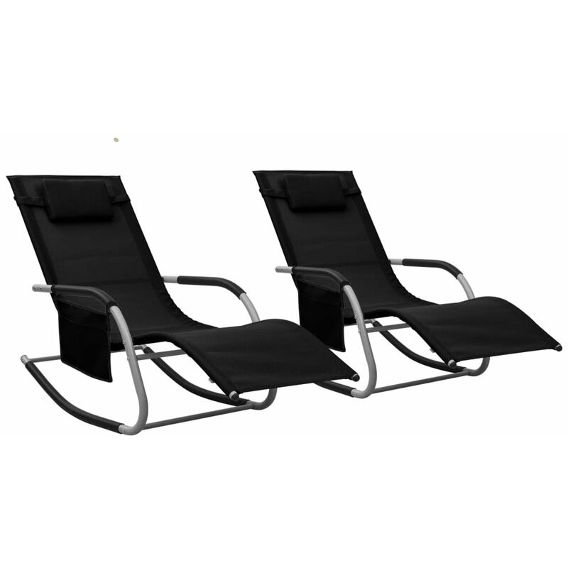 Tumbonas 2 unidades textilene negro y gris
Tumbonas 2 unidades textilene negro y gris