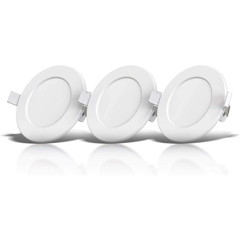 Un juego de 3 focos de baño regulables especiales, módulo LED ultraplano de 6 W a prueba de agua y salpicaduras, foco empotrable LED blanco cálido,
Un juego de 3 focos de baño regulables especiales, módulo LED ultraplano de 6 W a prueba de agua y salpicaduras, foco empotrable LED blanco cálido,