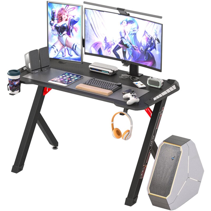 Mesa Gaming Grande Escritorio Gaming PC con Luces LED de Multicolores Mesa Gamer de Altura Ajustable Escritorio Gamer de Fibra de Carbono con Soporte
Mesa Gaming Grande Escritorio Gaming PC con Luces LED de Multicolores Mesa Gamer de Altura Ajustable Escritorio Gamer de Fibra de Carbono con Soporte