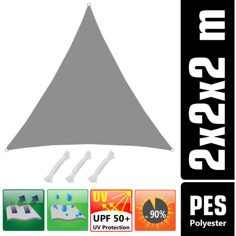 Amanka - UPF50+ Toldo UV 2x2x2 m Triángulo Poliéster Hidrófugo Vela de Protección Gris
Amanka - UPF50+ Toldo UV 2x2x2 m Triángulo Poliéster Hidrófugo Vela de Protección Gris