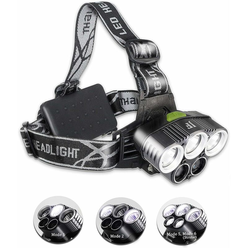 Abcrital - USB Repelente al agua 5 LED y 6 modos Linterna frontal -15000 Alcance 200-500m- para Camping Jogging Montar a caballo Pesca Senderismo
Abcrital - USB Repelente al agua 5 LED y 6 modos Linterna frontal -15000 Alcance 200-500m- para Camping Jogging Montar a caballo Pesca Senderismo