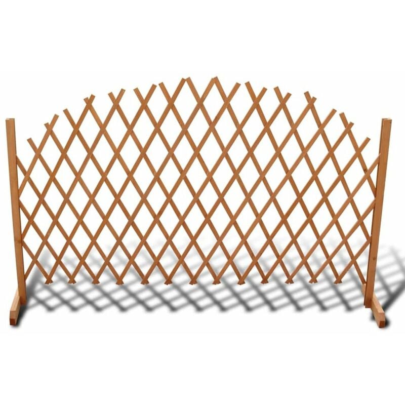 Valla enrejada de madera maciza 180x100 cm