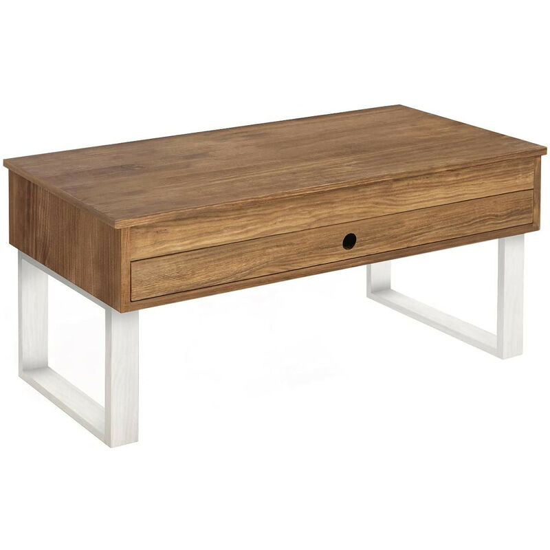 Vanir - Mesa de Centro Elevable Cajón Deslizante, Diseño Industrial-Vintage, Madera Maciza Natural y Patas Color Blanco. Medidas: 100x50x47 cm
Vanir - Mesa de Centro Elevable Cajón Deslizante, Diseño Industrial-Vintage, Madera Maciza Natural y Patas Color Blanco. Medidas: 100x50x47 cm