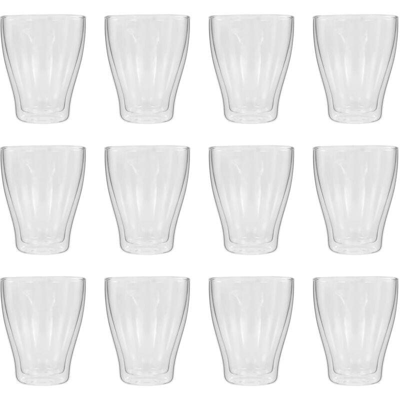 Vasos de Cristal Térmico Doble Pared Café con Leche 12 Unidades 370ml - Transparente - Vidaxl
Vasos de Cristal Térmico Doble Pared Café con Leche 12 Unidades 370ml - Transparente - Vidaxl