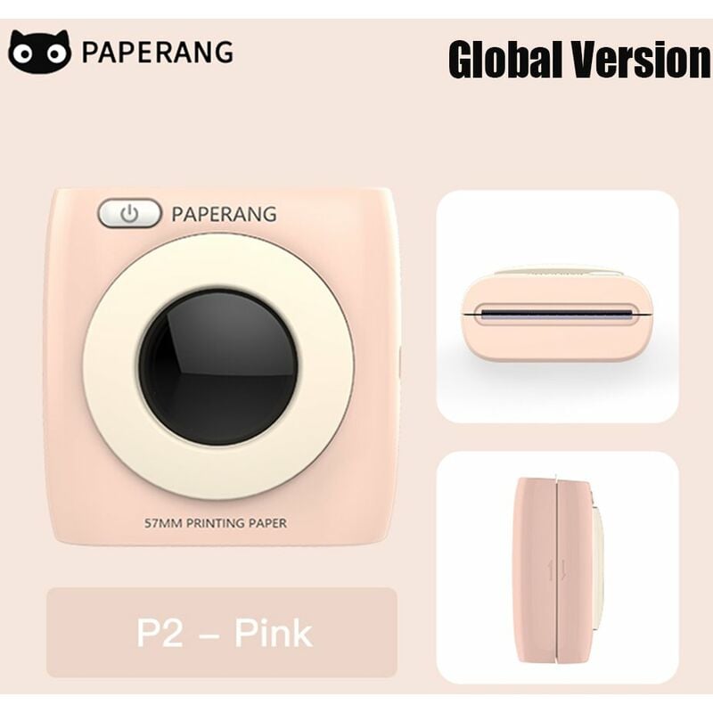 Version global PAPERANG Pocket Mini Printer P2 BT4.0 Conexion telefonica Impresora termica inalambrica Compatible con Android iOS,Rosado
Version global PAPERANG Pocket Mini Printer P2 BT4.0 Conexion telefonica Impresora termica inalambrica Compatible con Android iOS,Rosado