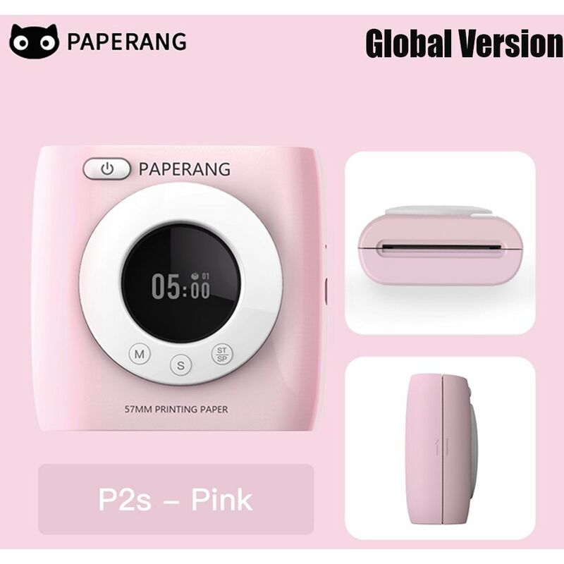 Version global Pocket Mini Printer P2S BT4.0 Conexion telefonica Impresora termica inalambrica Compatible con Android iOS,Rosado - Paperang
Version global Pocket Mini Printer P2S BT4.0 Conexion telefonica Impresora termica inalambrica Compatible con Android iOS,Rosado - Paperang
