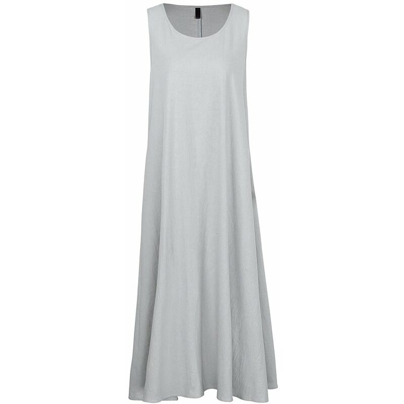 Vestido midi suelto de verano para mujer, sin mangas, con cuello redondo, vestido de verano solido informal,Gris, L
Vestido midi suelto de verano para mujer, sin mangas, con cuello redondo, vestido de verano solido informal,Gris, L