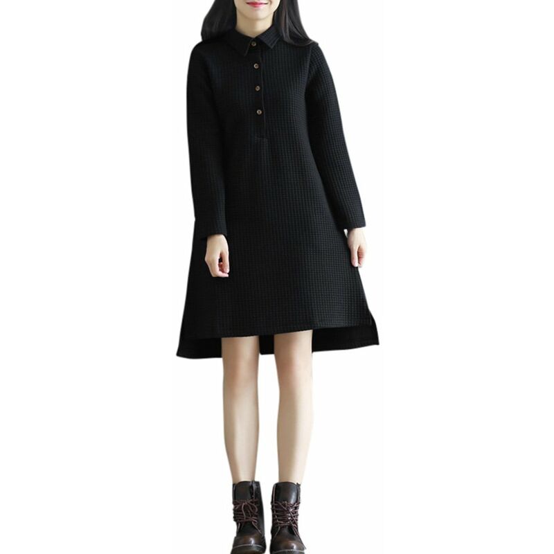 Vestido recto acolchado para mujer Cuello vuelto a cuadros Mangas largas Bolsillos laterales Tunicas de vestir altas y bajas Vintage,Negro, XXXL
Vestido recto acolchado para mujer Cuello vuelto a cuadros Mangas largas Bolsillos laterales Tunicas de vestir altas y bajas Vintage,Negro, XXXL